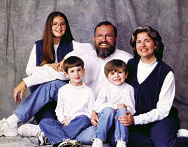 Boebinger and family in 1998, shortly after their move to Los Alamos.