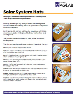 Try at home Build Solar System Hats worksheet cover