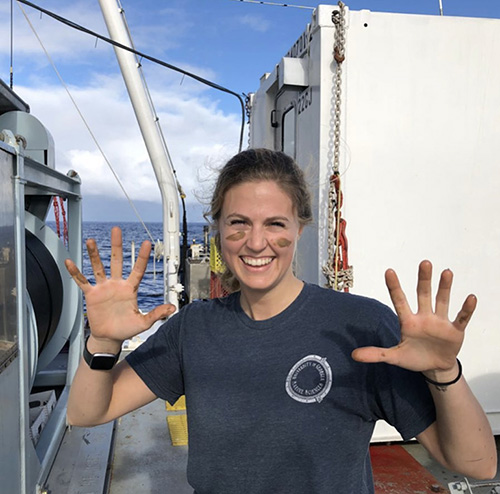 Lydia Babcock Adams on the ship