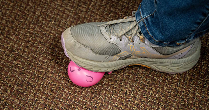 Step on a balloon