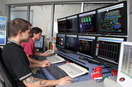 In the Control Room of the lab's DC Field Facility.