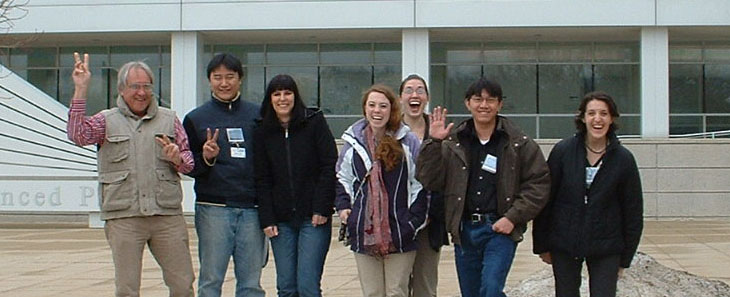 James Brooks (far left) with mentees, including Elizabeth Green (back row, with glasses).