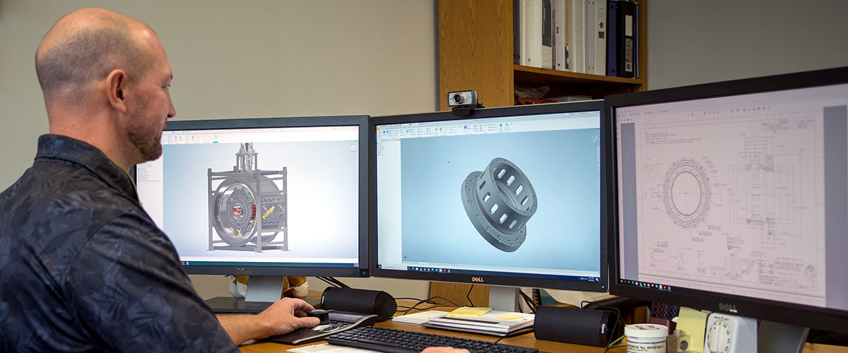 MagLab Engineer designing industry parts