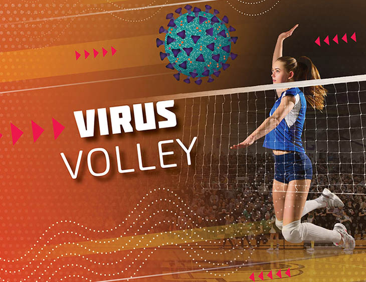 Photo illustration of Virus Volley.