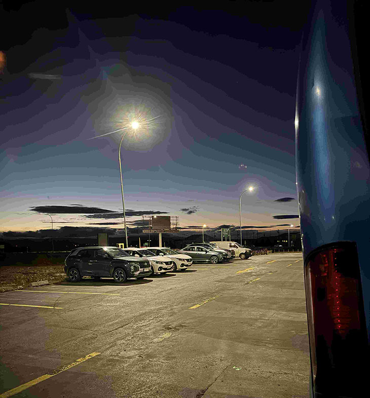 Late night twilight in Punta Arenas, Chile.