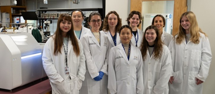 A few of the 41 female students in Professor Jamel Ali’s research group at the MagLab.