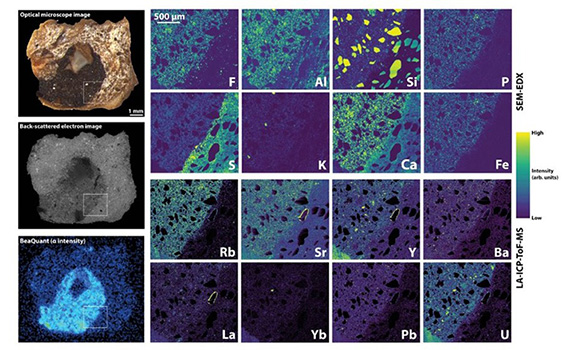 Multitechnique imaging of phosphogypsum