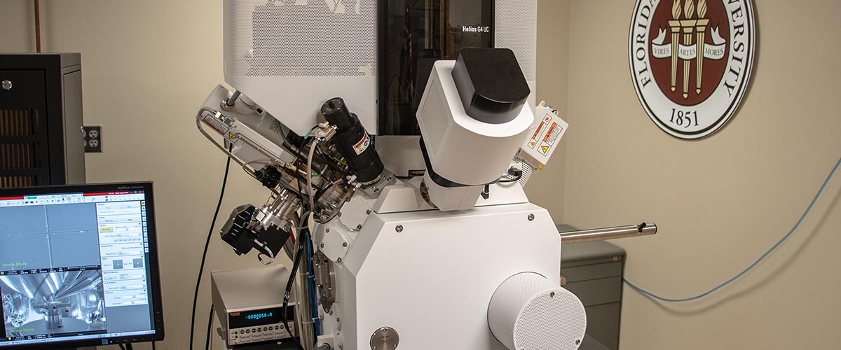 The FIB microscope will allow materials science researchers to slice through minuscule material samples and collect images of their structures.