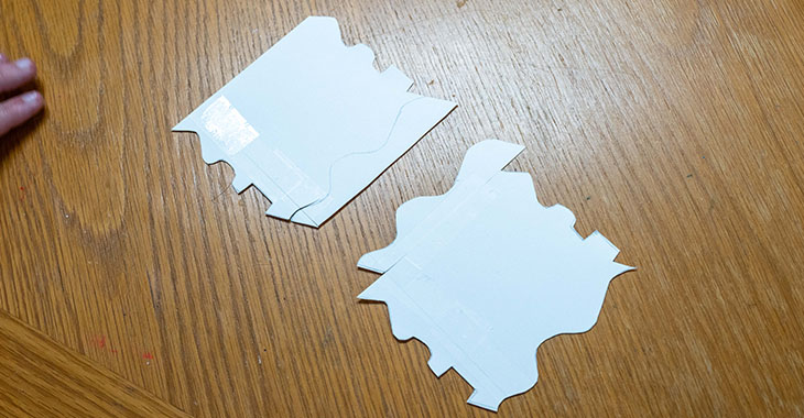 Two pieces of paper on the table