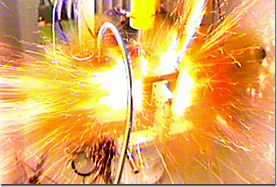 An exploding pulsed magnet.
