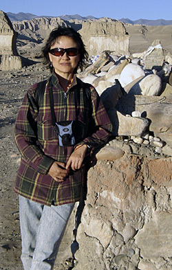 Yang Wang in Tibet's Zanda Basin.