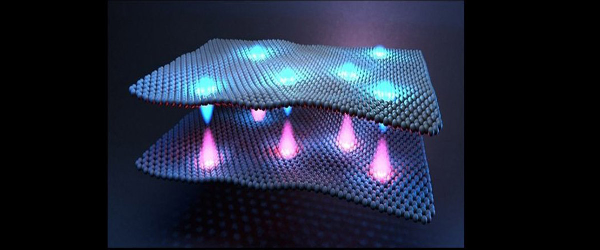 Schematic of excitons forming between two graphene layers. Schematic of excitons forming between two graphene layers