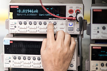 An In-line amplifier being adjusted