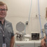 Geochemists Seth Young (left) and Jeremy Owens with the MagLab's Thermo elemental analyzer and isotope ratio mass spectrometer, which measured sulfur isotopes in their samples. Their data made clear the connections between historic changes in ocean oxygen levels and mass extinction of marine organisms.