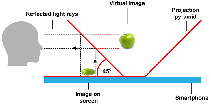A diagram of reflection illusion