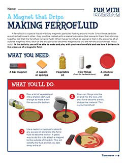 Making Ferrofluids worksheet cover