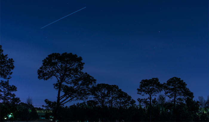 International Space Station passing above Tallahassee.