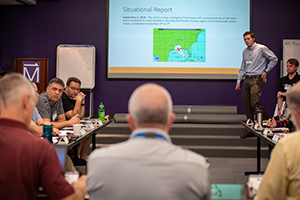 MagLab staff take part in a hurricane planning exercise in 2018.
