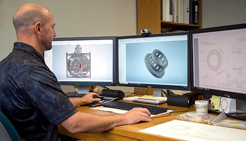 MagLab Engineer fabricating parts in CAD software