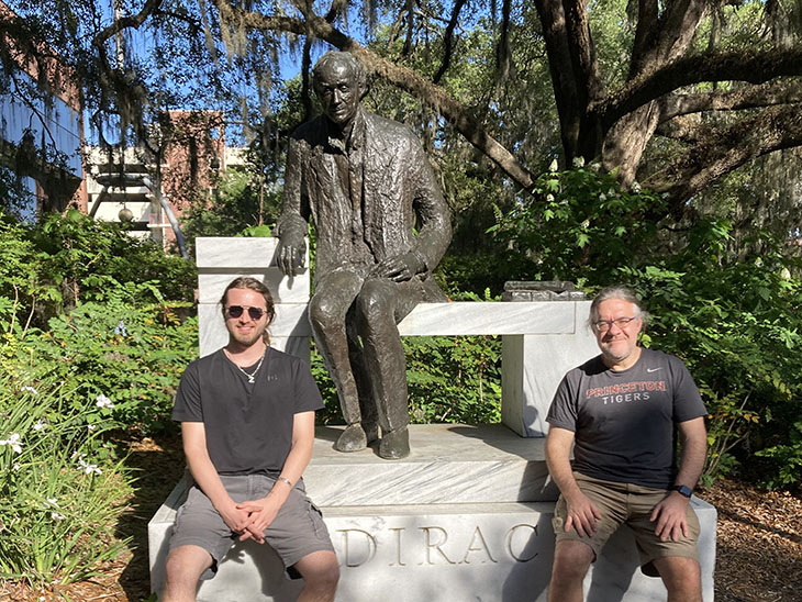 Rob Schurko (right) in 2022 with his first PhD graduate at FSU.