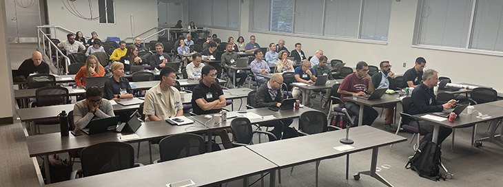 Scientists listen to a presentation at the MagLab’s Symposium on Lipid Nanodiscs.