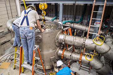MagLab Engineers working on the 40 T