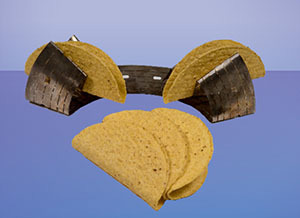 taco holder made with bitter plate